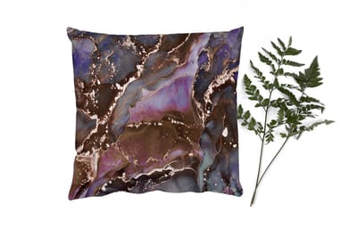 Sierkussens - Kussentjes Woonkamer - 50x50 cm - Marmer - Goud - Roze