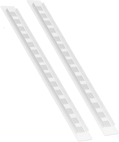 Witte Aluminium Ventilatierooster 600mm x 80mm - Set van 2 voor Keuken en Kasten