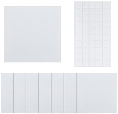 Dailygoody - Plastic Platte Blanco Plaat - Muur Patch - 18 cm - Dubbellaags Plakband - Stofdichte Afdekplaat - Geschikt voor Gipsplaat