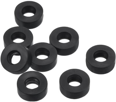 M6 Flat Rubber Washer - Pack of 8 - 5 mm - ID 12 mm - Sealed Spacer - Sealing Ring voor Faucet - Water Hose Fixing Screw - Black