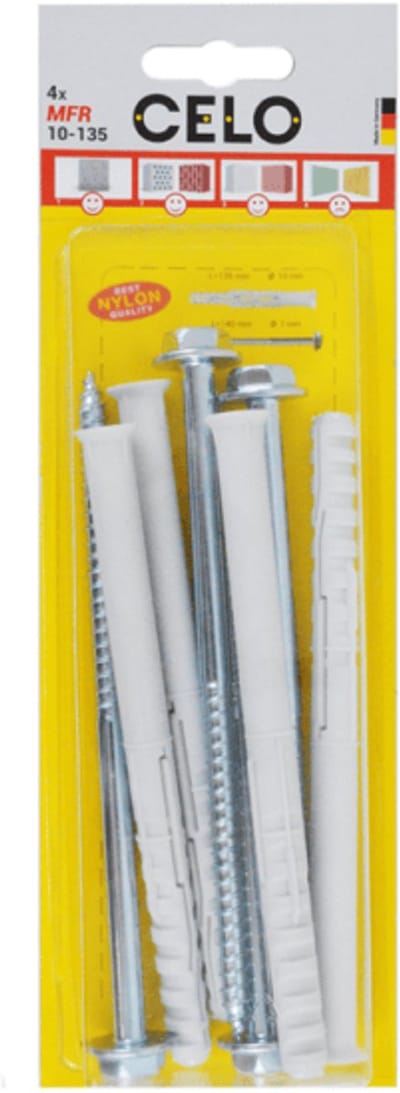 CELO 5 nylon raampluggen hbr+ssp 10x135mm 502643