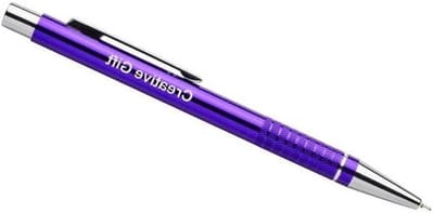 Metalen Balpen - Gepersonaliseerde Pen - Cadeau Geven - Gratis Fluweel Zakje - 14 cm Lengte - Paars