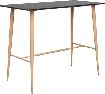 Tuin Barset 7-delig met MDF Bartafel & 6 Stoelen – Zwarte Moderne Indoor/Outdoor Barset voor Keuken, Eetkamer, Bar & Restaurant – Urban Loft Bar Set HomebyNicole