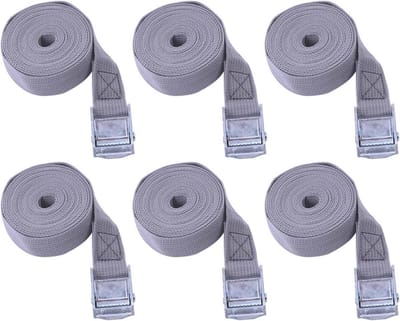 6 Ratelriemen voor Vervoer en Opslag - Sjorriemen met Gesp (25 mm x 6 m)