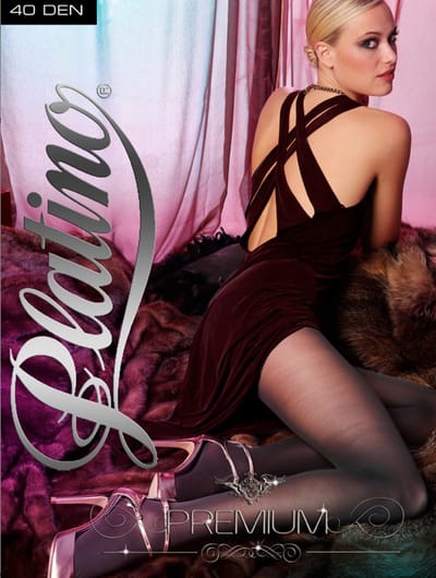 Platino semi opaque 40 den panty maat 40/42 zwart