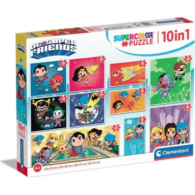 Clementoni - Puzzel - DC Super Friends - 10 in 1 Kinderpuzzel - Vanaf 4 jaar