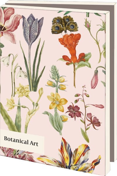 Bekking & Blitz - Wenskaartenmapje - Set wenskaarten - Kunstkaarten - Museumkaarten - Uniek design - 10 stuks - Inclusief enveloppen - Botanische kunst - Bloemen en Vlinders - Botanical Art - The Fitzwilliam Museum Cambridge