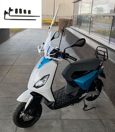 Windscherm Hoog Piaggio ONE Helder