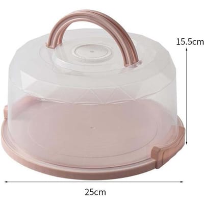 8 Inch Portable Cake Box Dessert Translucent Box Refrigerator Fresh-keeping Box Outdoor Food Storage Container Box Reusable Portable Packing Box rose