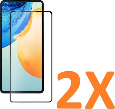 Screenprotector Glas - Full Coverage Tempered Glass Screen Protector [volledige dekking] Geschikt voor: Motorola Moto G52 / Motorola Moto G82  - 2x