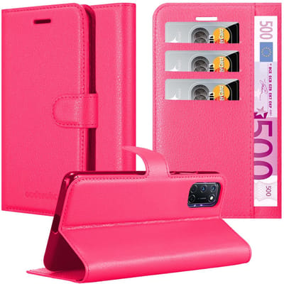 Cadorabo Hoesje geschikt voor Oppo A72 in LOTUS ROZE - Beschermhoes met magnetische sluiting, standfunctie en kaartvakje Book Case Cover Etui