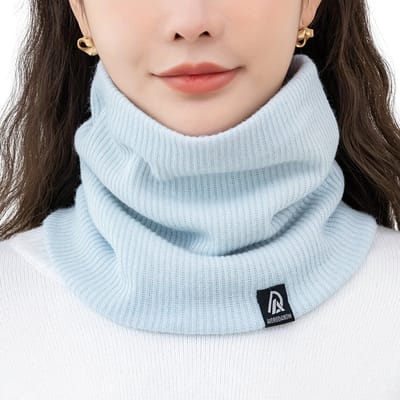 Livano Nekwarmer - Dames - Fleece - Motor - Bandana - Masker - Colsjaal - Sjaal - Gewatteerd - Skiën - Warm - Casual - Licht Blauw