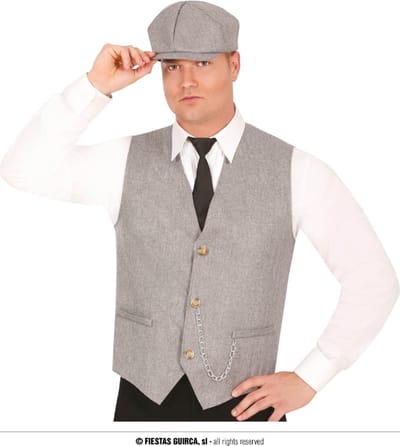 Fiestas Guirca - Gangster outfit - gilet, pet - Carnavalskleding - Carnaval - carnavalskleding 2027 - Carnaval kostuum