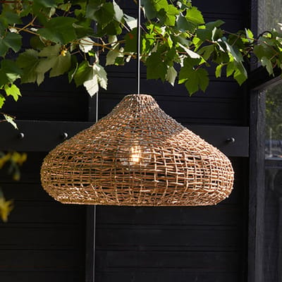 PR Home Mira buiten hanglamp, Lampakanay, stekker, Ø 70 cm