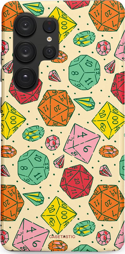 Casetastic Hoesje Geschikt voor Samsung S25 Ultra - Stijlvolle Beschermende Duo-layer Case - D20 Geluksrol