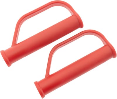 Veiligheidshandgrepen voor steekwagens - 25 mm reservehandgrepen met aanstootbescherming - Rood