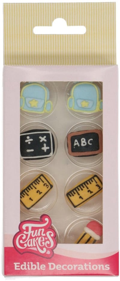 FunCakes Suikerdecoraties - Back to School - Set/8 - Eetbare Taartdecoratie