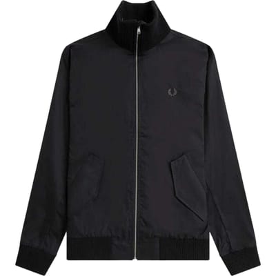 Fred Perry Heren Geribd Tennis Bomberjack (Zwart)