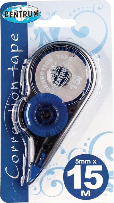 Correctie tape - Wegroller - Fouten Maken - Direct Overschrijfbaar - 5mm x 15m - Wit