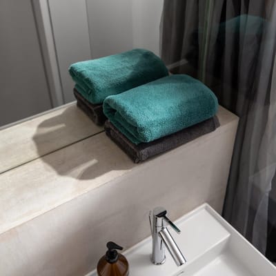 Unyqoos® Set van Luxe Handdoeken in Antiek Groen en Donker Groen, 100% Katoen, Hoog Absorberend Vermogen