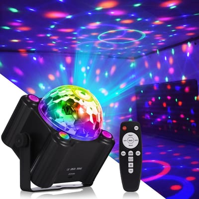 Vitdipy - Party Light - Discolamp - Met afstandsbediening - Rollerball - LED - DJ Light - Lichteffect - Draadloos - Geschikt voor familiereünies en feestjes