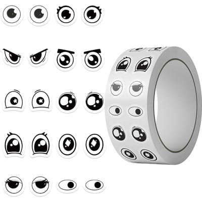 500 pièces Petits Yeux Expressions Autocollants Rouleau DIY Cadeau Scrapbooking Emballage Journaux Planificateurs Formes Irrégulières Décoration de Fête