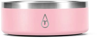 Motivai RVS Voerbak Hond & Kat – 32 oz – Dubbelwandig 18/8 Roestvrij Staal – Antislip – Voedselveilig – Roze
