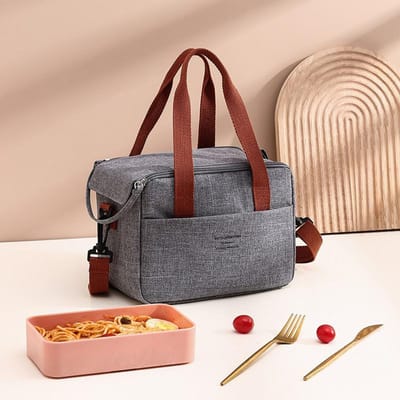 Draagbare Lunchtas Thermisch Geïsoleerde Lunchbox Tote Koeltas Handtas Waterdichte Bento Zak Kantoor Eten Schoudertassen