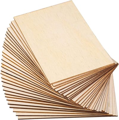 Balsa houten platen, natuurlijke onafgewerkte spaanplaatplaten voor doe-het-zelf huisvliegtuigschip boot en andere houten ambachten en speelgoed productie