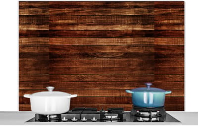 Spatscherm keuken 120x80 cm - Kookplaat achterwand Hardhout - Robuust - Patronen - Muurbeschermer - Spatwand fornuis - Hoogwaardig aluminium