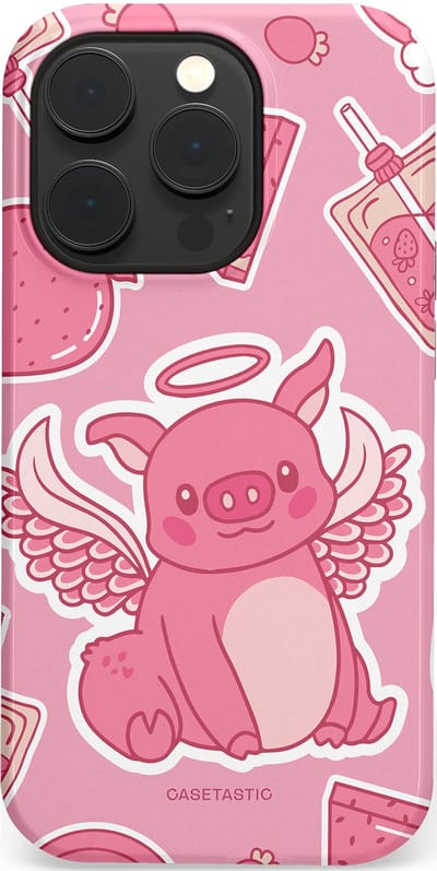 Casetastic Hoesje Geschikt voor Apple iPhone 14 Pro Magsafe - Stijlvolle Beschermende Duo-layer Case - Varken vleugels