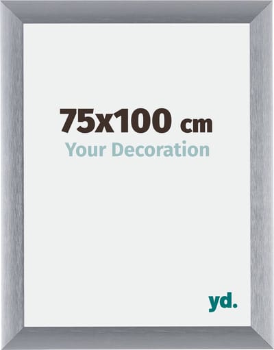 Your Decoration - Fotolijst 75x100 cm - Aluminium - Zilver Geborsteld - Tucson