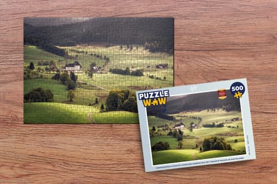 Puzzel Panoramisch uitzicht over een dorpje bij het Zwarte Woud in Duitsland - Legpuzzel - Puzzel 500 stukjes