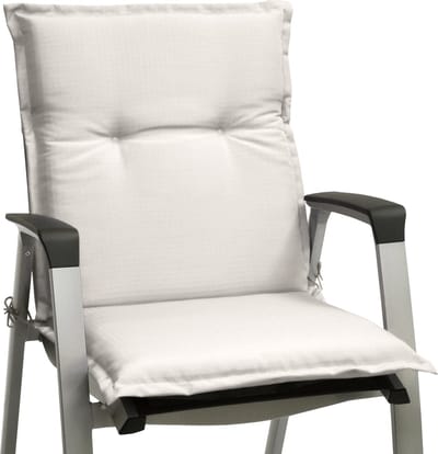 Beautissu Base NL Kussen voor Tuinstoelen 100 x 50 x 6 cm Natuur - Tuinstoelkussens - Zitkussen Tuinstoel