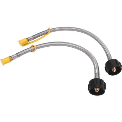 2 PCS 1 4 Pouce Mâle NPT Tuyau RV avec Connecteur QCC1 Type 1 pour Réservoir Double 20lb à 40lb et Régulateur Vertical 15in Long