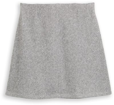 Tom Tailor - Comfortabele rok in gemêleerde look - Maat 38 - medium silver grey melange