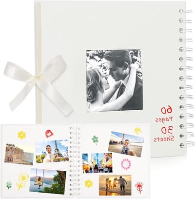 Persoonlijk Fotoalbum voor Scrapbooking met Spiral Binding, 60 Pagina's, Perfect voor Reizen en Cadeaus zoals Bruiloften, Kerst en Verjaardagen