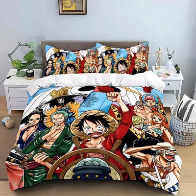 One Piece Beddengoedset Kinderkamer Decoratie Dekbedovertrekset Eenpersoons Tweepersoonsbed Queen Size Dekbedovertrek Kussensloop Jongen Meisje Cadeau 70x133cm