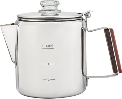 Percolator Koffiepot - Koffiezetapparaat - Koffie Bereiden - Roestvrij Staal - 6 of 9 Kopjes - Meerkleurig