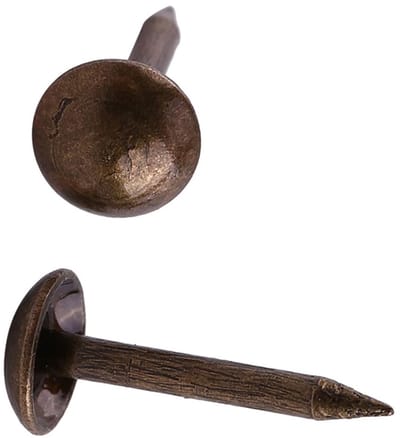 Dailygoody - Vintage Bekleding Nagels - Decoratieve Tack Stud - Stevig en Duurzaam - 6 x 14mm - Antiek Messing - Voor Meubels en Decoratie - 100