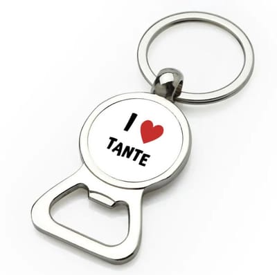 Akyol - i love tante flesopener - Tante - de liefste tante - verjaardag - cadeautje voor tante - tante artikelen - kado - geschenk - 9 bij 3 cm