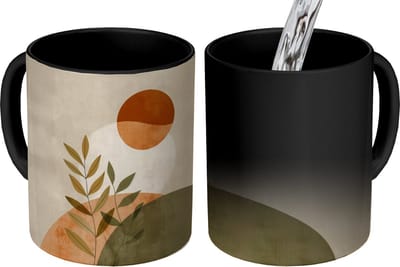 Magische Mok - Foto op Warmte Mokken - Koffiemok - Takken - Vormen - Abstract - Magic Mok - Beker - 350 ML - Theemok