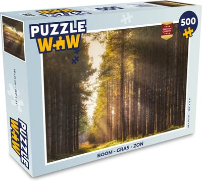 Puzzel Boom - Gras - Zon - Legpuzzel - Puzzel 500 stukjes