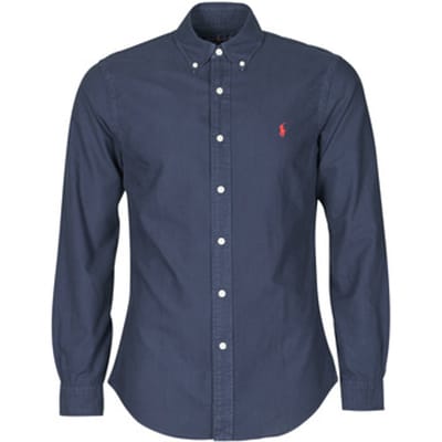 Overhemd Lange Mouw Polo Ralph Lauren CHEMISE CINTREE SLIM FIT EN OXFORD LEGER TYPE CHINO COL BOUTONNE