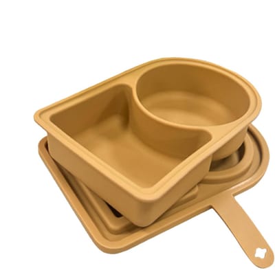 Dailygoods- Saladebox Lekvrij - Snackbox - Voedselcontainer - Voedsel bewaren - Maaltijd voorbereiding - Koelkast organizer - 250ml, voedselveilig siliconen