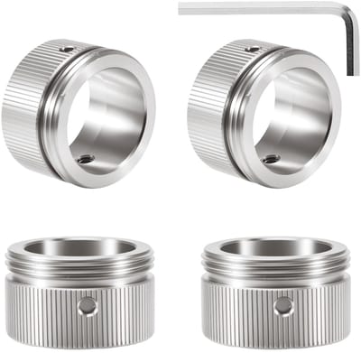 Dailygoods - Set van 4 Roestvrij Stalen Verwarmingsventieladapters M30 x 1,5