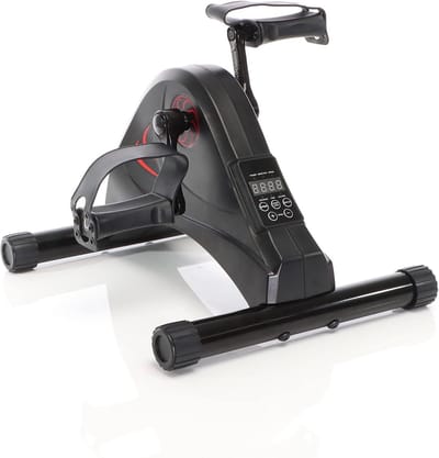 Mini Hometrainer - Fiets Trainer - Zittend Bewegen - 80W met LED Display - 39 cm - Zwart
