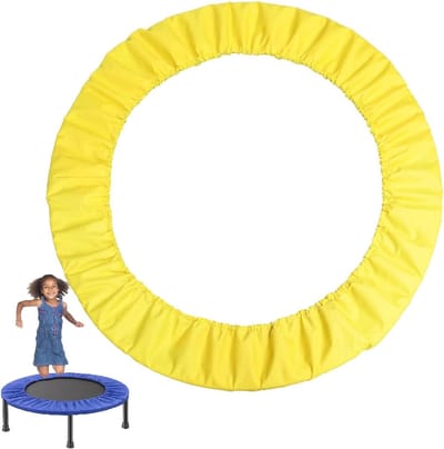 Trampoline Veiligheidshoes - Springkussen Rand - Veilig Buitenspelen - Schokabsorberend Materiaal - 96 cm Diameter - Geel