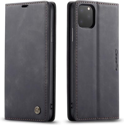 CaseMe Book Case - Geschikt voor iPhone 11 Pro Max Hoesje - Zwart