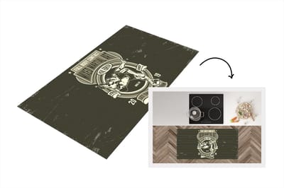 Keukenloper - Loper keuken - Mancave - Sport - Vechtsport - Retro - 120x60 cm - Keukenloper vinyl
